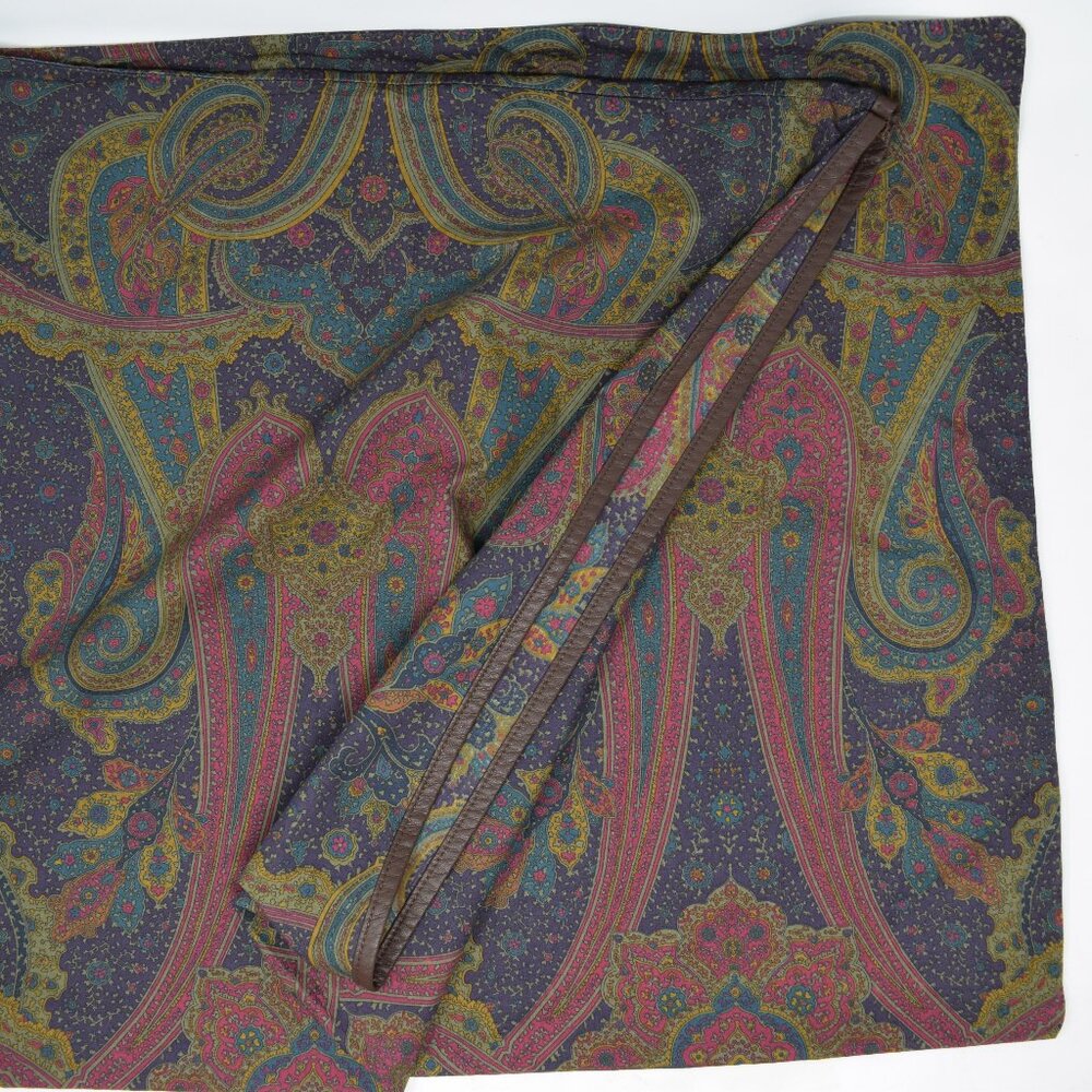 Ralph Lauren Home Pomeroy Plum Pillowcase King Supima Cotton Paisley Boho Luxe